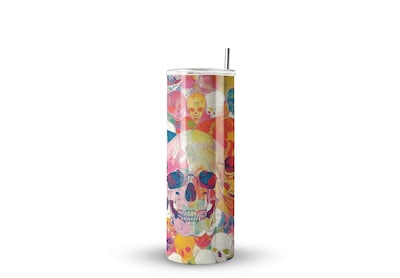 Foto 1 | Foto 1 | Termo Skinny De Acero Popote 600ml Calavera Mod.f62