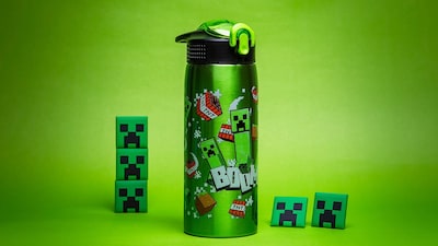 Foto 7 | Foto 7 | Botella De Agua Zak Designs Minecraft 560 Ml De Acero Inoxidable - Venta Internacional.