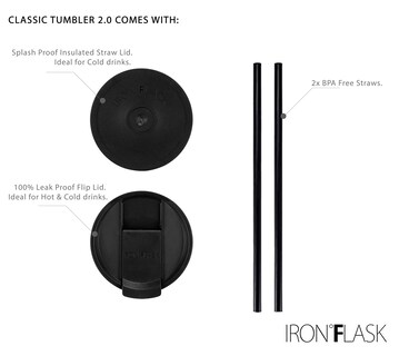 Foto 7 | Foto 7 | Vaso Iron °flask Classic 2.0 De 950 Ml Con 2 Tapas De Acero Inoxidable - Venta Internacional.
