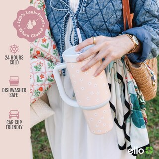 Foto 3 | Foto 3 | Vaso Ello Oasis De 1,2 Litros Con Asa Y Pajitas Retráctiles - Venta Internacional.