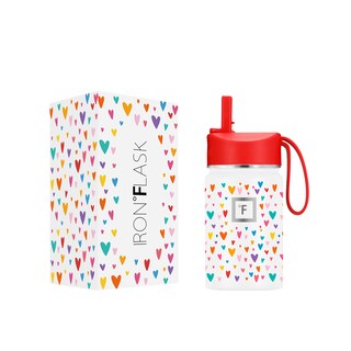 Foto 1 | Foto 1 | Botella De Agua Iron °flask Kids Rainbow Hearts, 300 Ml, Con Pegatinas - Venta Internacional.