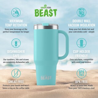 Foto 4 | Foto 4 | Aspiradora Tumbler Greens Steel Beast De Acero Inoxidable De 1,5 L - Venta Internacional.