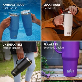 Foto 2 | Foto 2 | Termo de Acero Inoxidable Tumbler Greens Steel Beast 1250 ml Rosa - Venta Internacional