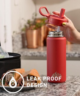 Foto 6 | Foto 6 | Botella De Agua Hydrapeak Mini De 600 Ml Con Tapa De Pajita Para Niños De Acero Inoxidable - Venta Internacional.