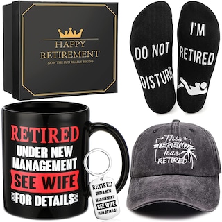 Foto 1 | Foto 1 | Set De Regalo De Jubilación Sieral Para Hombre Con Taza, Gorra, Calcetines, Llavero - Venta Internacional.