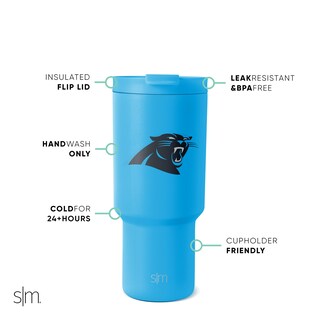 Foto 2 | Foto 2 | Vaso Sencillo Y Moderno De Los Carolina Panthers De La Nfl, 900 Ml - Venta Internacional.