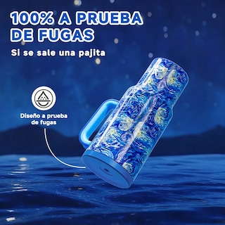 Foto 4 | Foto 4 | Vaso Térmico Acero Inoxidable Con Paja Calor/frí 40oz Eo Safe Imports Esi-19757 Azul