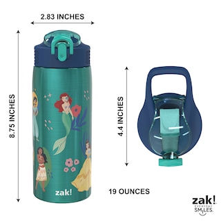Foto 5 | Foto 5 | Botella De Agua Zak Designs Disney Princess 560 Ml De Acero Inoxidable - Venta Internacional.