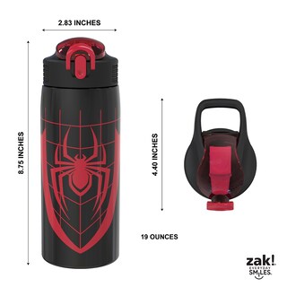 Foto 5 | Foto 5 | Botella De Agua Zak Designs Marvel Spider-man 560 Ml De Acero Inoxidable - Venta Internacional.