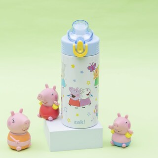 Foto 3 | Foto 3 | Botella De Agua Zak Designs Peppa Pig Sage Kids De Acero Inoxidable 400 Ml - Venta Internacional.