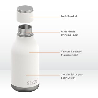Foto 5 | Foto 5 | Botella Asobu Urban Insulated De Acero Inoxidable 473 Ml Blanca - Venta Internacional.