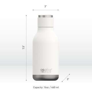Foto 6 | Foto 6 | Botella Asobu Urban Insulated De Acero Inoxidable 473 Ml Blanca - Venta Internacional.