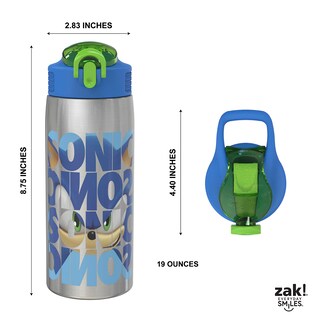 Foto 5 | Foto 5 | Botella De Agua Zak Designs Sonic The Hedgehog 560 Ml Acero Inoxidable - Venta Internacional.