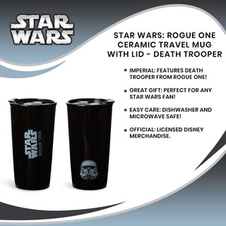 Foto 7 | Foto 7 | Taza De Viaje Star Wars Rogue One Death Trooper De Cerámica - Venta Internacional.