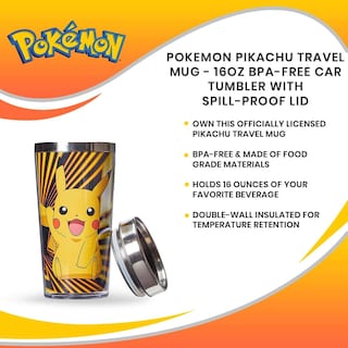 Foto 7 | Foto 7 | Taza De Viaje Just Funky Pokemon Pikachu 473 Ml De Acero Inoxidable - Venta Internacional.