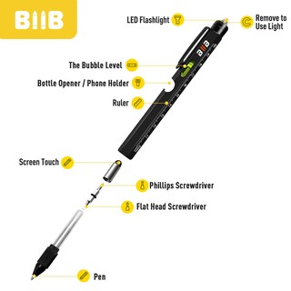 Foto 4 | Foto 4 | Bolígrafo Multiherramienta Biib 9 En 1 Para Hombre Con Linterna Led Y Lápiz Capacitivo - Venta Internacional.