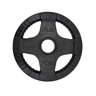Foto 1 | Foto 1 | Par de Discos Olímpicos Rubber 25 Lb 4 Agarres Tayga Negro