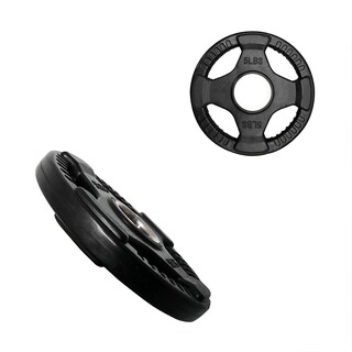 Foto 3 | Foto 3 | Par de Discos Olímpicos Rubber 5 Lb 4 Agarres Tayga Negro