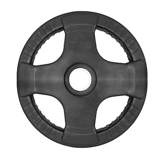 Foto 1 | Foto 1 | Par de Discos Olímpicos Rubber 45 Lb 4 Agarres Tayga Negro