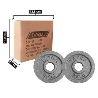 Foto 2 | Foto 2 | Par de Discos de 2.5 lb y 30 mm Tayga Plata Cromado