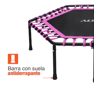 Foto 7 | Foto 7 | Trampolín Aeróbico con Agarradera Hexagonal Rosa Altera 50 Pulgadas Fitness Jumping