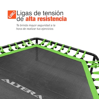 Foto 6 | Foto 6 | Trampolín Aeróbico con Agarradera Hexagonal Verde Altera 50 Pulgadas Fitness Jumping