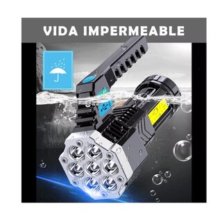 Foto 3 | Foto 3 | Lámpara Táctica Recargable Linterna Portátil Usb Eo Safe Imports Esi-5285 color Negro