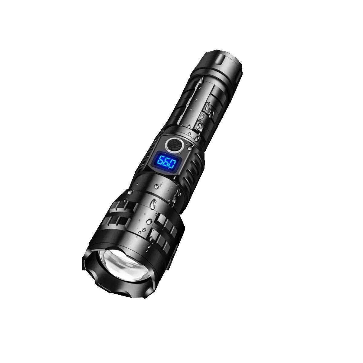 Lámpara Táctica Led Linterna Pantalla Digital Eo Safe Imports Esi-10065 Negro