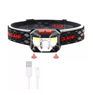 Foto 1 | Foto 1 | Lámpara Cabeza Led Linterna Minera Recargable USB con Sensor Negro