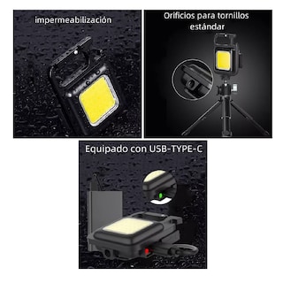 Foto 2 | Foto 2 | Mini USB Recargable Led Llavero Linterna Paquete de Seis