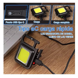 Foto 4 | Foto 4 | Mini USB Recargable Led Llavero Linterna Paquete de Seis
