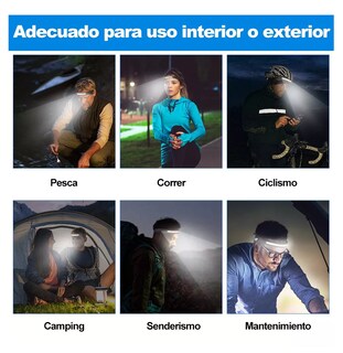 Foto 5 | Foto 5 | Lampara De Cabeza Sensor Recargable Camping Linterna Led