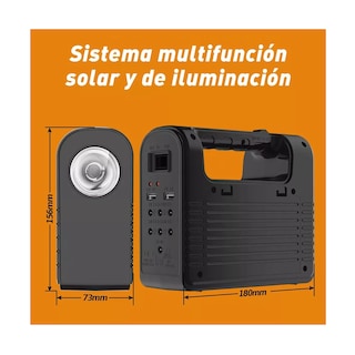 Foto 3 | Foto 3 | Lampara Camping Solar Luz Iluminación Linterna Banco Energía Eo Safe Imports Esi-16782 Negro