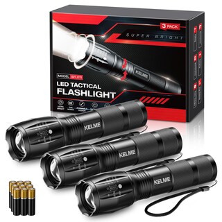 Foto 1 | Foto 1 | Linterna Táctica Kelme High Lumens, Paquete De 3 Unidades, Impermeable - Venta Internacional.