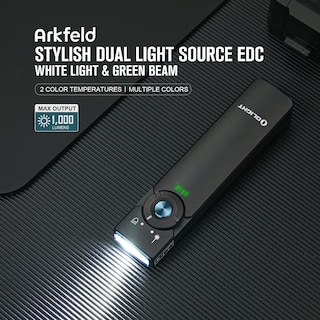 Foto 2 | Foto 2 | Linterna Olight Arkfeld Edc Flat 1000 Lúmenes Blanca Con Verde - Venta Internacional.
