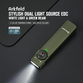 Foto 2 | Foto 2 | Linterna Olight Arkfeld Edc Flat 1000 Lúmenes Blanca Con Haz Verde - Venta Internacional.