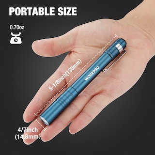 Foto 2 | Foto 2 | Pen Light Workpro Led Con Bolsillo De Aluminio Con Clip Azul, Paquete De 4 - Venta Internacional.