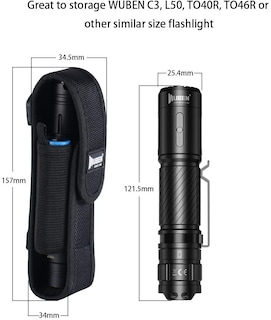 Foto 2 | Foto 2 | Funda Para Linterna Wuben Led, Táctica, De Nailon - Venta Internacional.