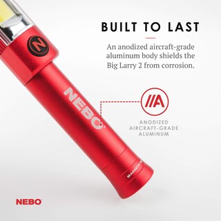 Foto 3 | Foto 3 | Lámpara De Trabajo Nebo Big Larry 2, Funciona Con Pilas, 500 Lúmenes, Color Rojo - Venta Internacional.