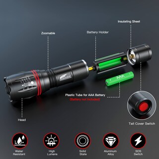 Foto 7 | Foto 7 | Linterna Hausbell Led A100 Con Brillo De 1000 Lm, Paquete De 2 - Venta Internacional.