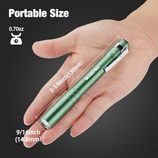 Foto 2 | Foto 2 | Pen Light Workpro Led Con Bolsillo De Aluminio Con Clip, Color Verde, Paquete De 4 - Venta Internacional.