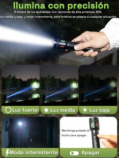 Foto 2 | Foto 2 | Xtellar Linterna Led Premium - Ultra Brillante, Zoom Ajustable, Y Duradero