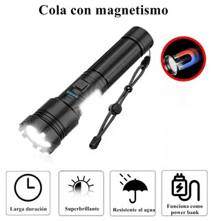 Foto 3 | Foto 3 | Xtellar Linterna Táctica Led Recargable, Ultra Brillante De Doble Luz, Multi-funcional Usb, 2 Piezas