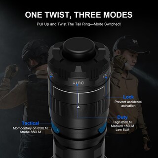 Foto 3 | Foto 3 | Linterna Wuben T4 Táctica Recargable 850 LM IP68