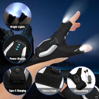 Foto 2 | Foto 2 | Guantes De Linterna Biib Recargables Para Hombre Papá Abuelo - Venta Internacional.