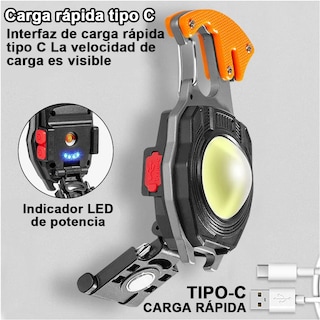 Foto 3 | Foto 3 | Linterna Led Llavero Portátil Lámpara Táctica Multifunción