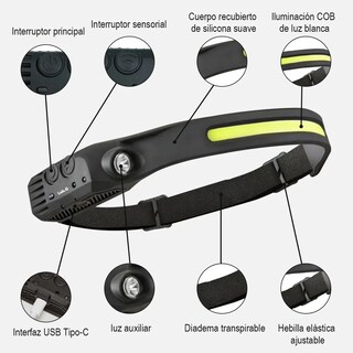 Foto 4 | Foto 4 | Lámpara Faro Led Lab.g Con Sensor Recargable Impermeable Negro