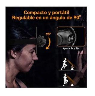 Foto 2 | Foto 2 | Lampara De Cabeza Linterna Frontal Led Recargable Con Sensor