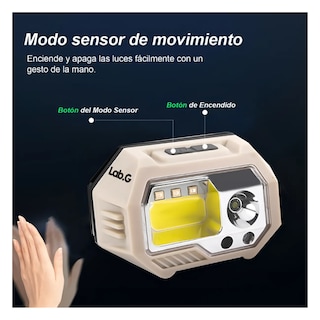 Foto 4 | Foto 4 | Linterna de Cabeza Minero Recargable Lab.g 2 Piezas