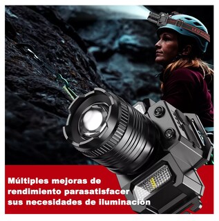 Foto 4 | Foto 4 | Lámpara De Cabeza Con Sensor Impermeable Recargable Gris, Negro Y Rojo